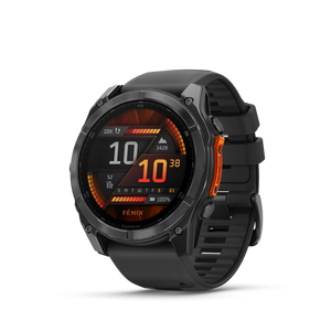 Garmin Fenix 8 AMOLED Standard Edition 51 mm - Slate grey, czarny silikonowy pasek