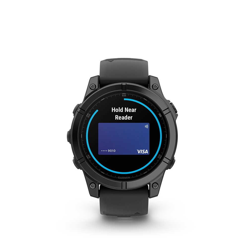 Garmin Fenix E 47 mm z AMOLED - Stal Slate grey z czarnym silikonowym paskiem