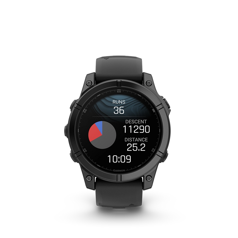 Garmin Fenix E 47 mm z AMOLED - Stal Slate grey z czarnym silikonowym paskiem