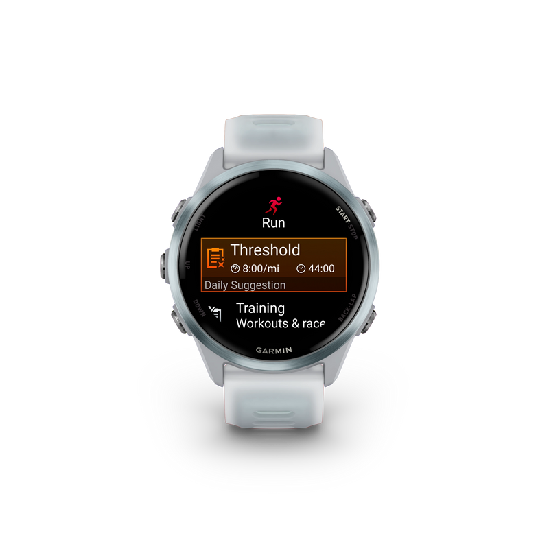 Garmin Forerunner 570 - 42mm Aluminiowy w kolorze Cloud Blue z półprzezroczystym paskiem w kolorze Whitestone/Cloud Blue