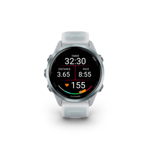 Garmin Forerunner 570 - 42mm Aluminiowy w kolorze Cloud Blue z półprzezroczystym paskiem w kolorze Whitestone/Cloud Blue