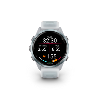 Garmin Forerunner 570 - 42mm Aluminiowy w kolorze Cloud Blue z półprzezroczystym paskiem w kolorze Whitestone/Cloud Blue