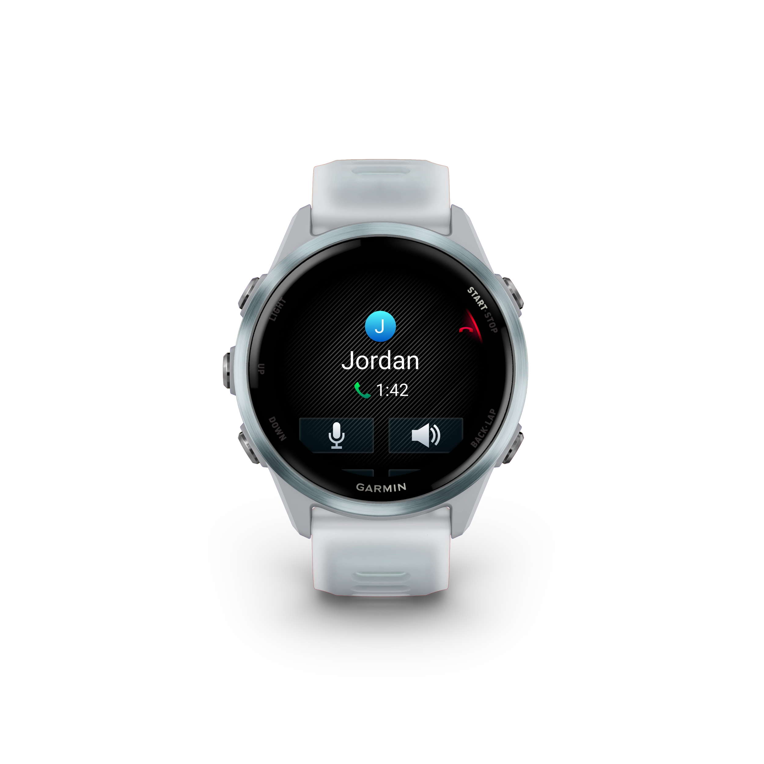 Garmin Forerunner 570 - 42mm Aluminiowy w kolorze Cloud Blue z półprzezroczystym paskiem w kolorze Whitestone/Cloud Blue