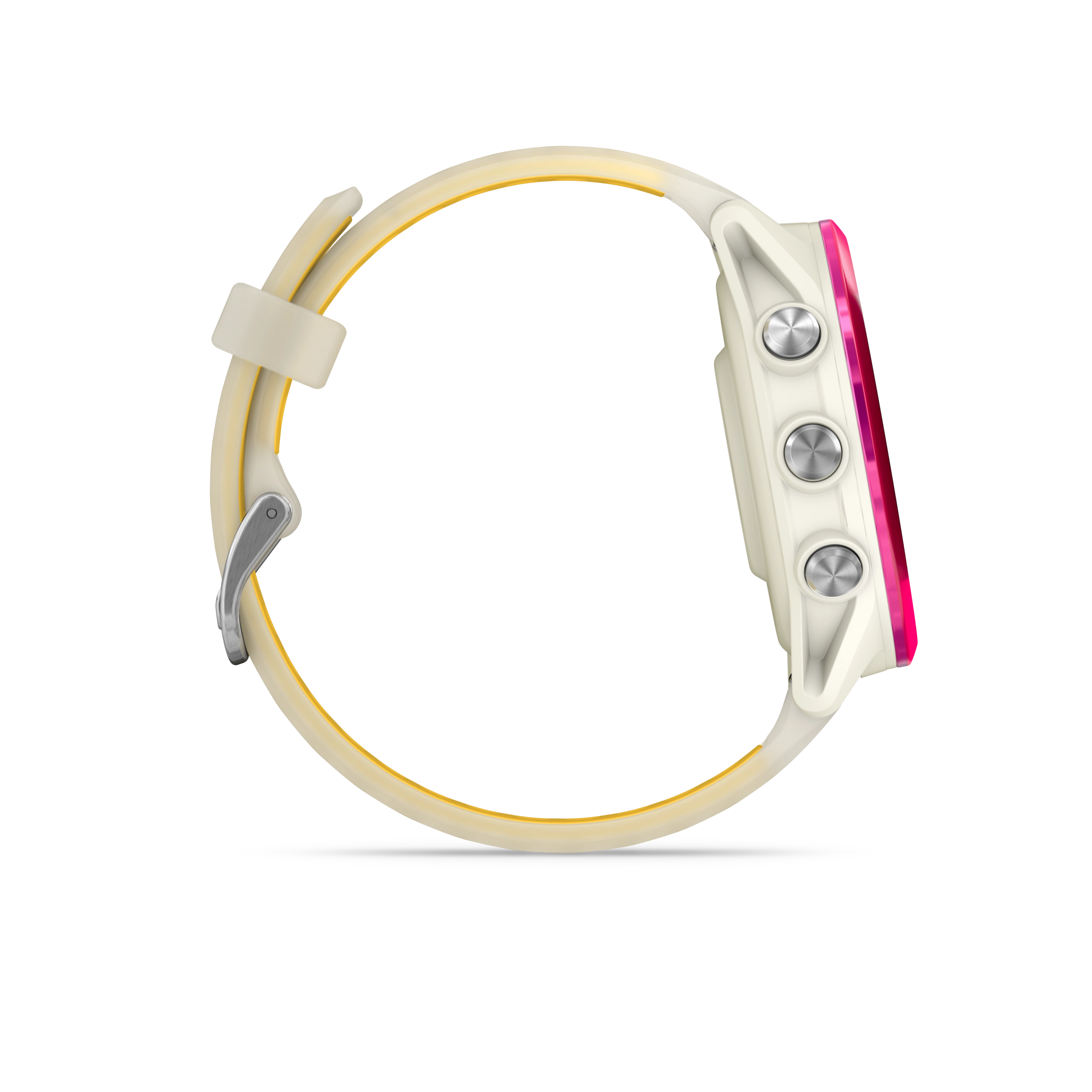 Garmin Forerunner 570 - 42mm Aluminiowy w kolorze Raspberry z półprzezroczystym paskiem w kolorze Bone/Mango