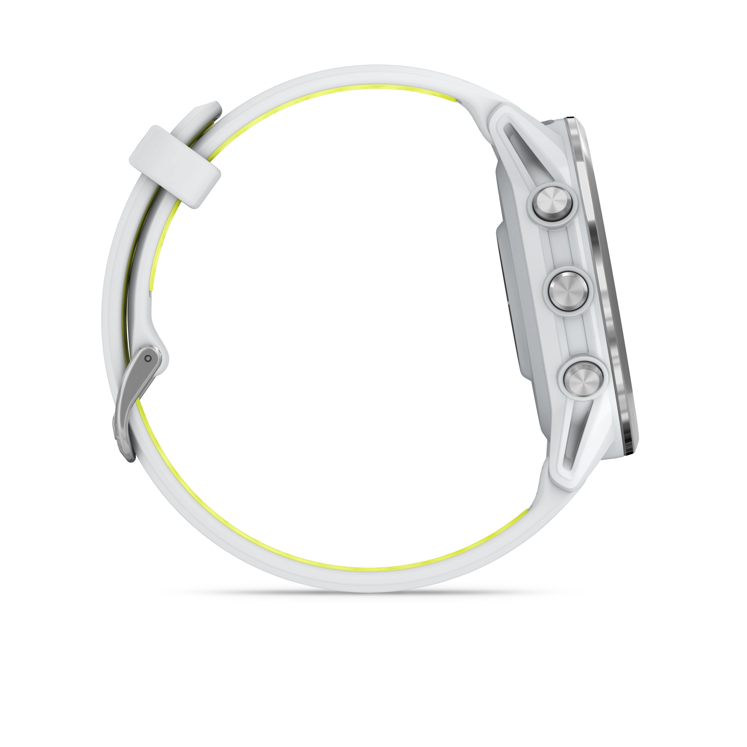 Garmin Forerunner 970 Tytanowy z kopertą w kolorze Whitestone i półprzezroczystym paskiem w kolorze Whitestone/Amp yellow