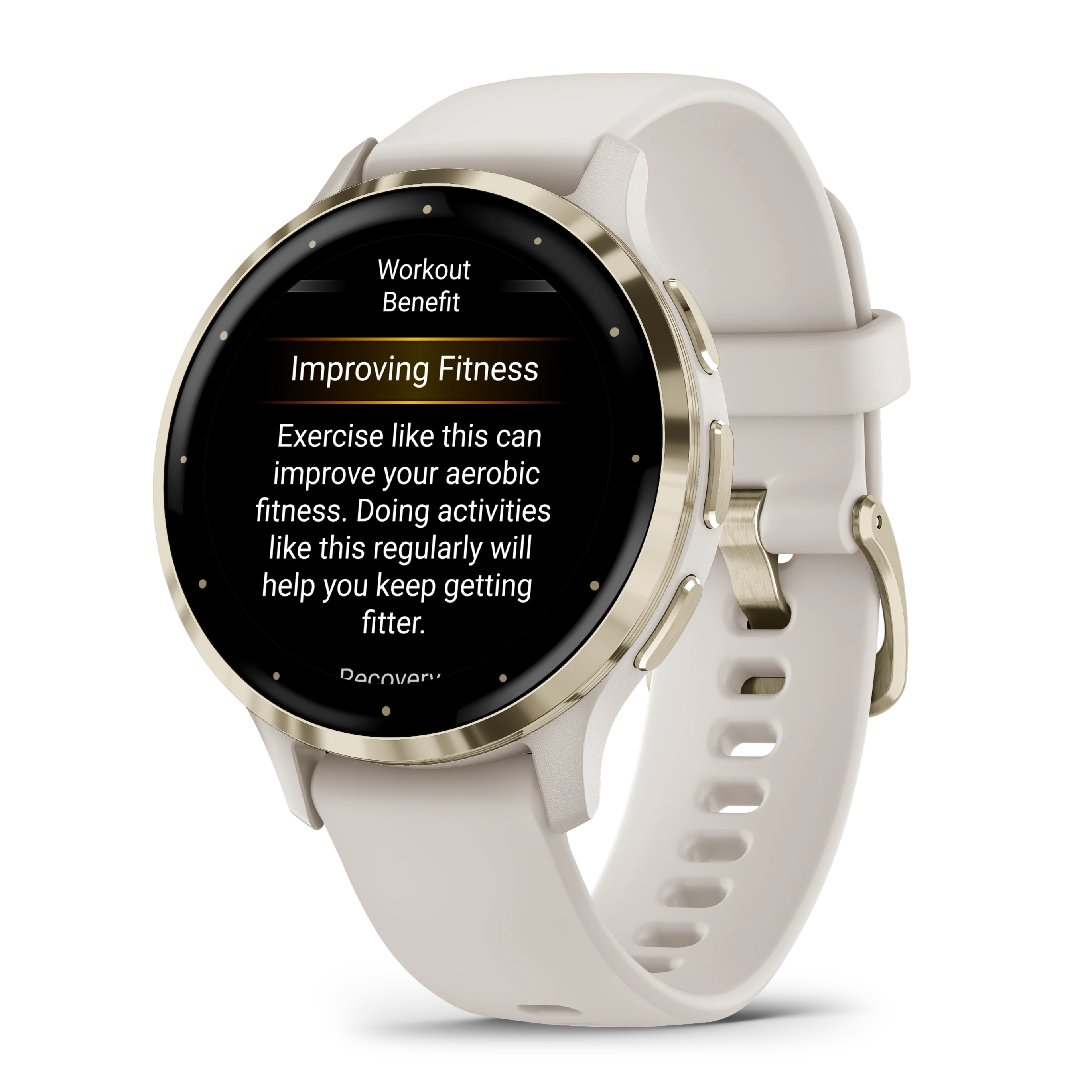 Garmin Venu® 3S (41 mm) zegarek sportowy damski z GPS - jasno beżowy