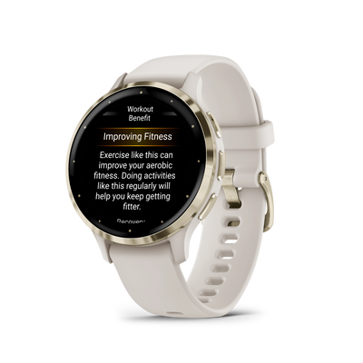 Garmin Venu® 3S (41 mm) zegarek sportowy damski z GPS - jasno beżowy