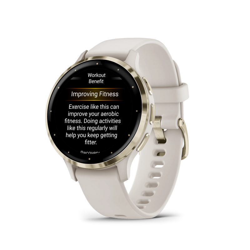 Garmin Venu® 3S (41 mm) zegarek sportowy damski z GPS - jasno beżowy