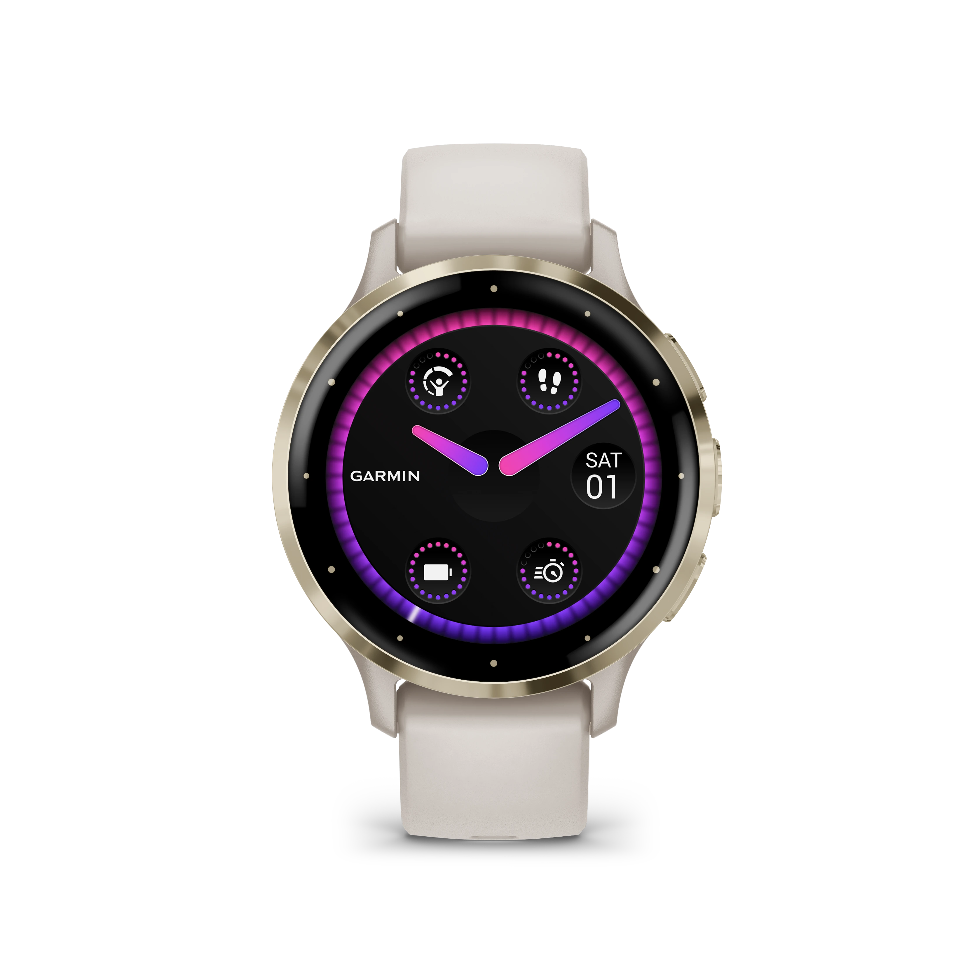 Garmin Venu® 3S (41 mm) zegarek sportowy damski z GPS - jasno beżowy