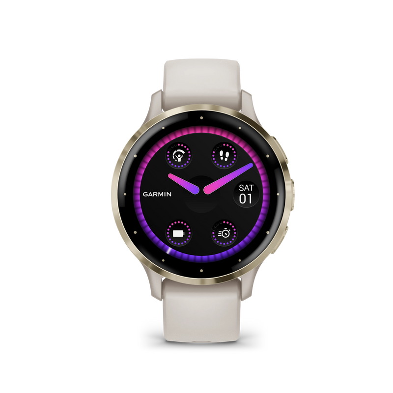 Garmin Venu® 3S (41 mm) zegarek sportowy damski z GPS - jasno beżowy