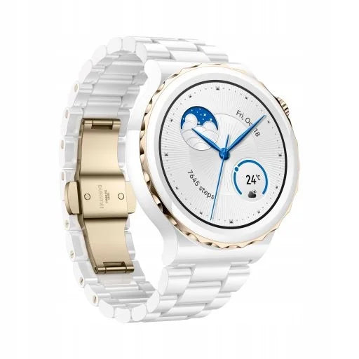 HUAWEI WATCH GT 3 Pro 43mm Elegant smartwatch damski biały złota ramka