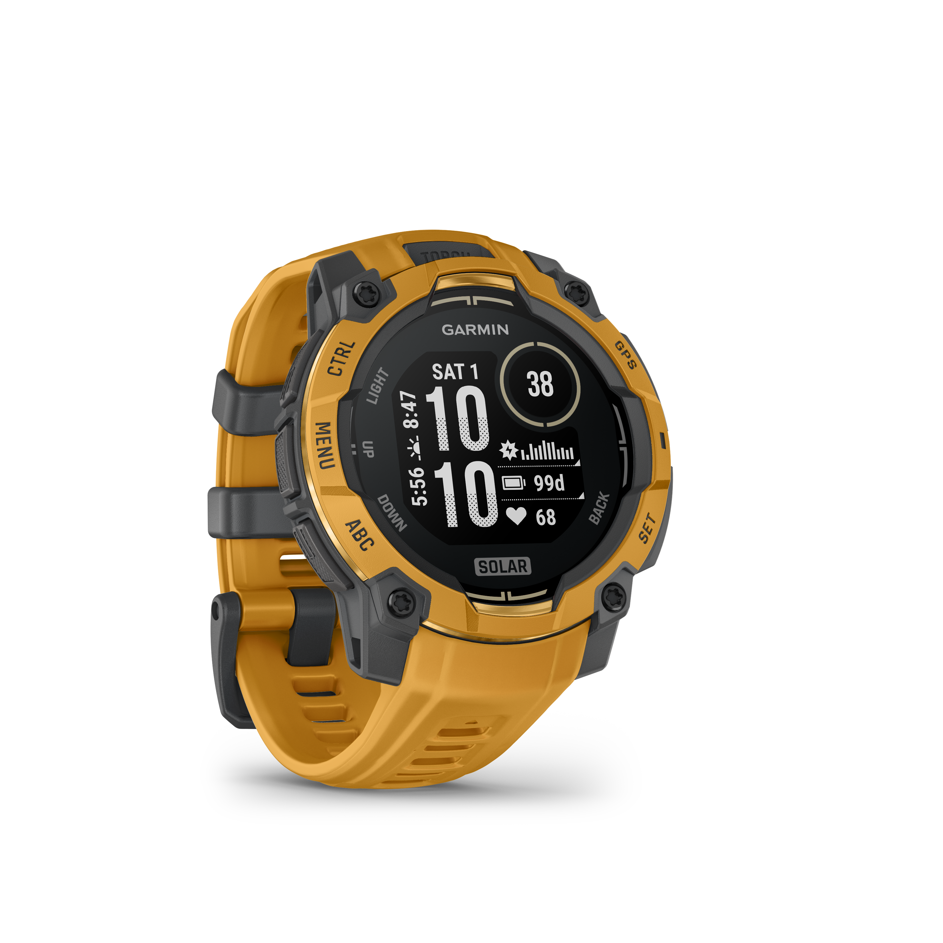 Garmin Instinct 3 – 45 mm, Solar, Sunburst z paskiem w kolorze Sunburst / Grey