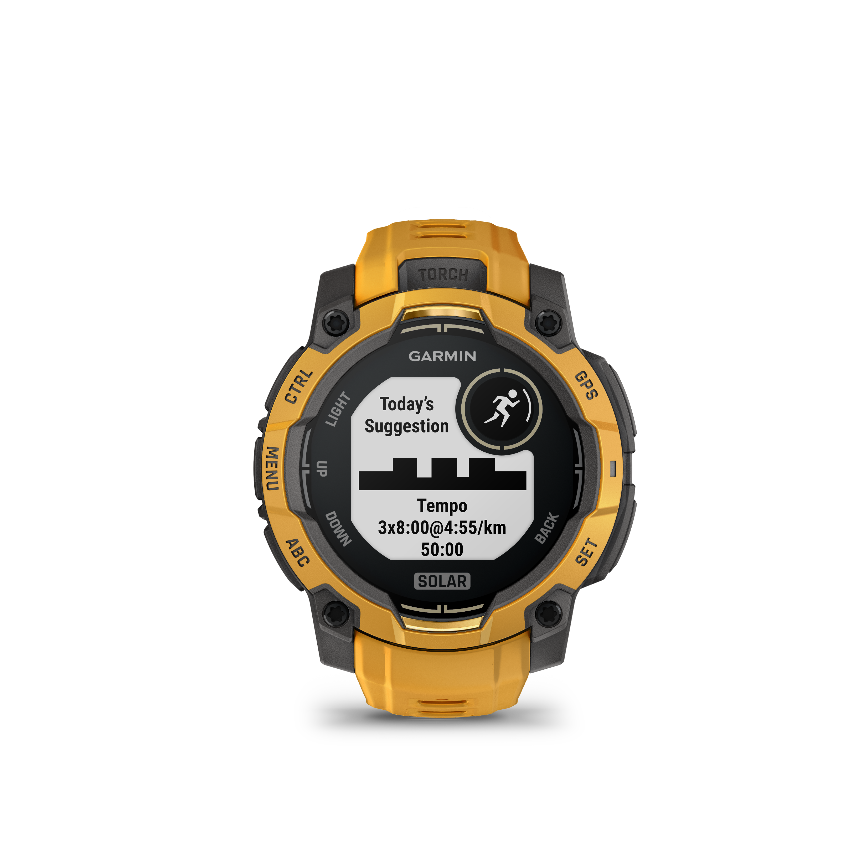 Garmin Instinct 3 – 45 mm, Solar, Sunburst z paskiem w kolorze Sunburst / Grey