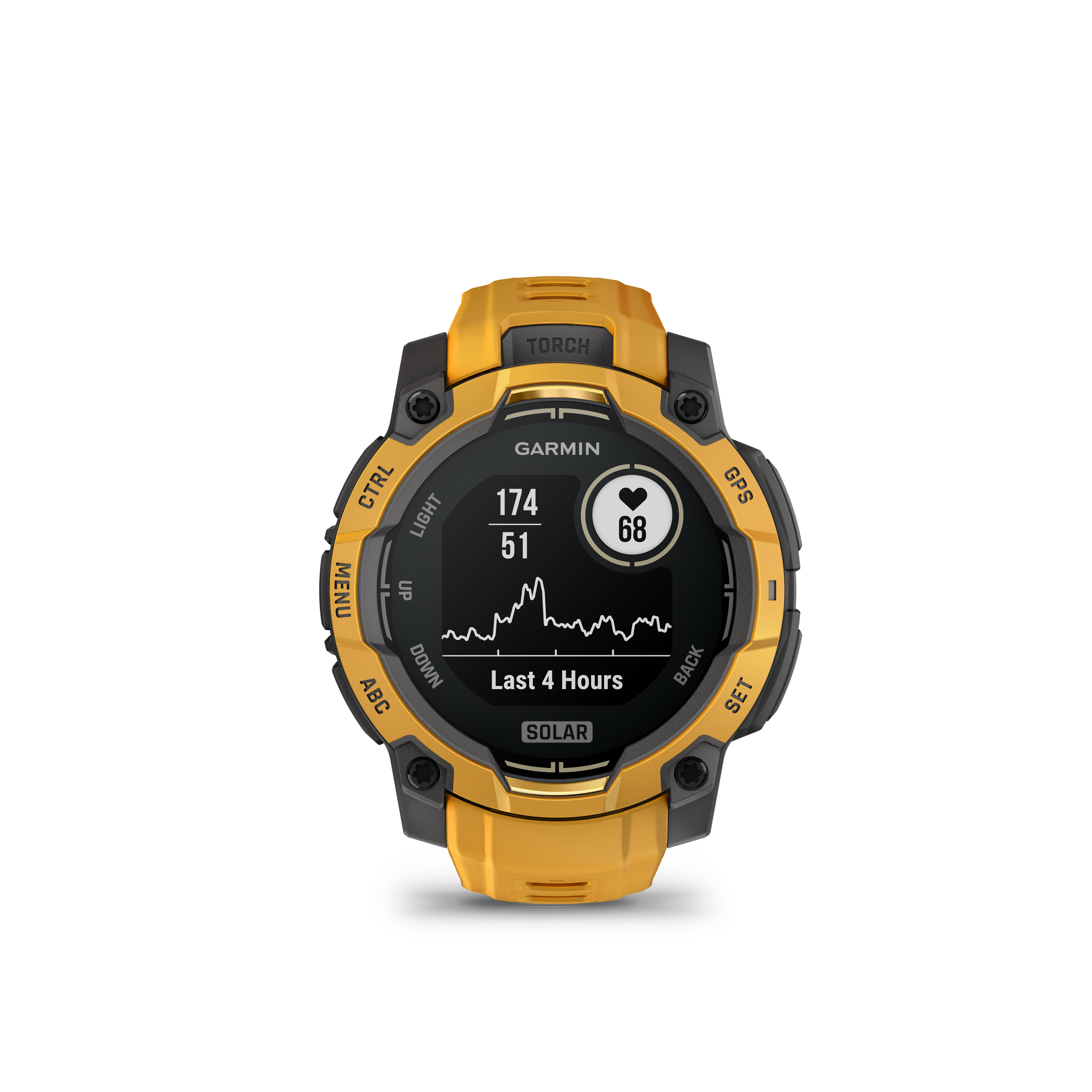 Garmin Instinct 3 – 45 mm, Solar, Sunburst z paskiem w kolorze Sunburst / Grey