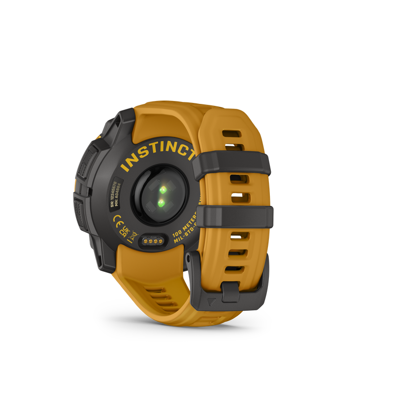 Garmin Instinct 3 – 45 mm, Solar, Sunburst z paskiem w kolorze Sunburst / Grey