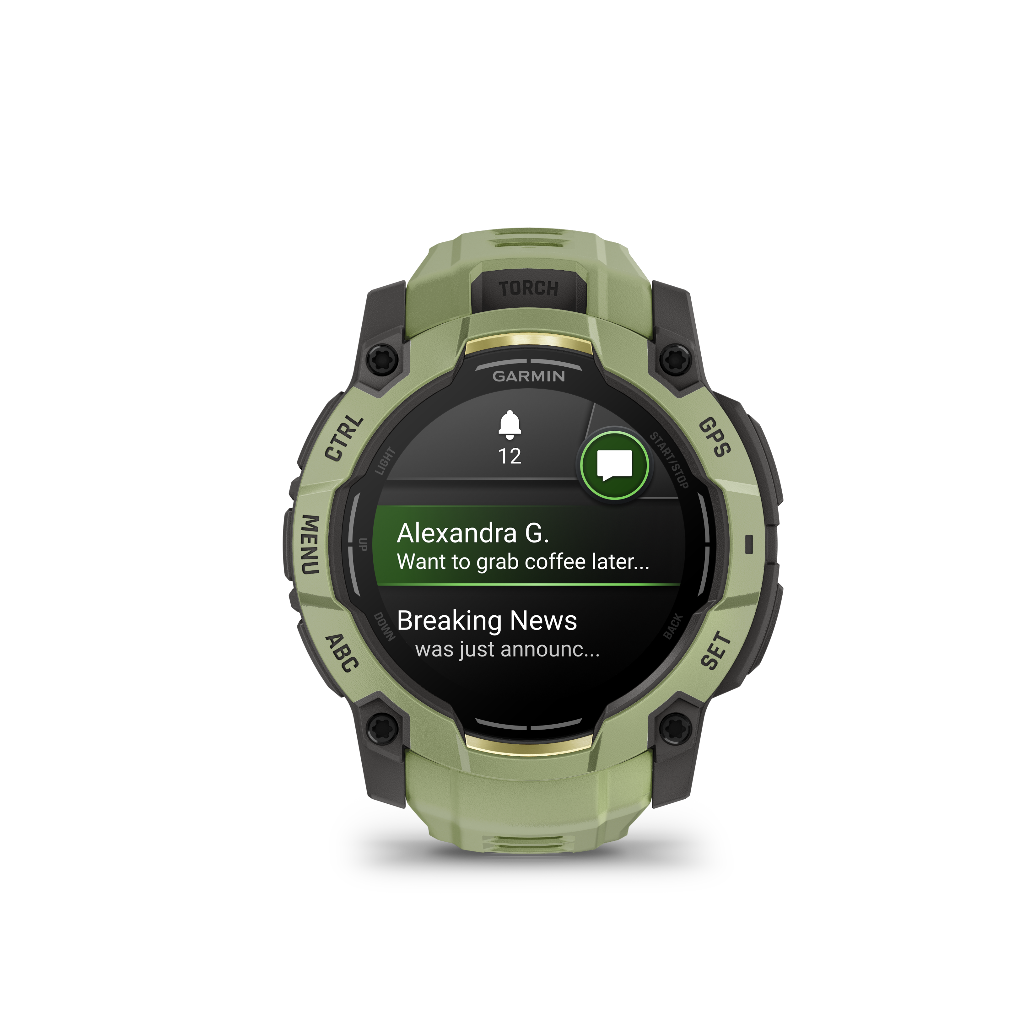 Garmin Instinct 3 – 50 mm, AMOLED, Fern Green z paskiem w kolorze Fern green