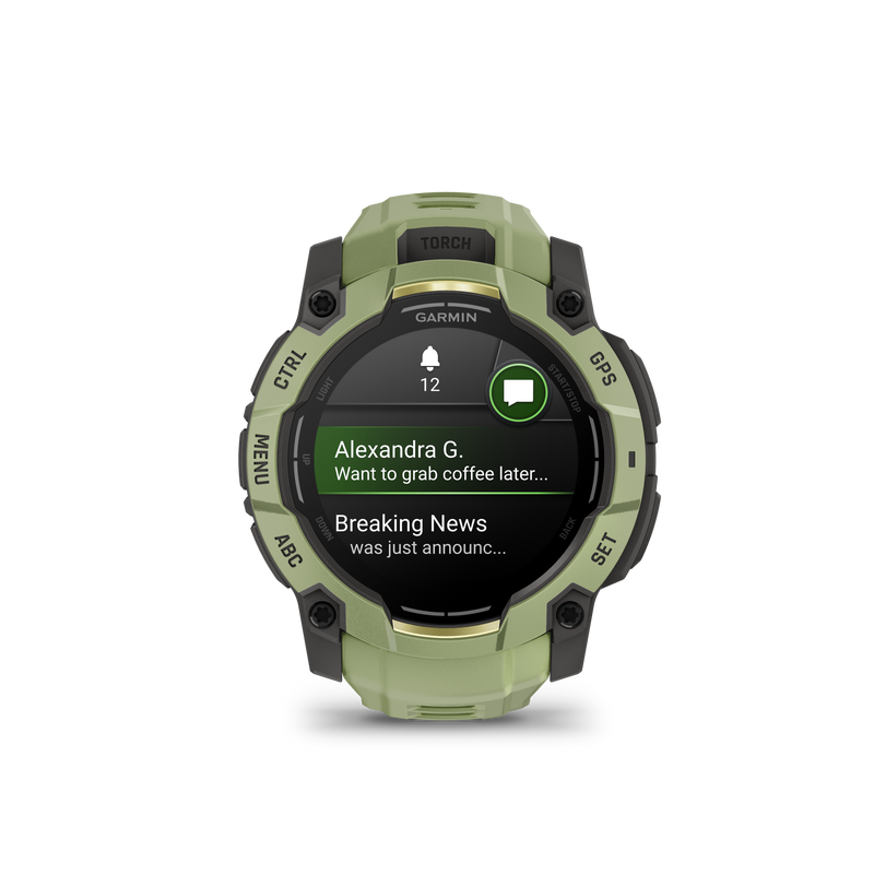 Garmin Instinct 3 – 50 mm, AMOLED, Fern Green z paskiem w kolorze Fern green