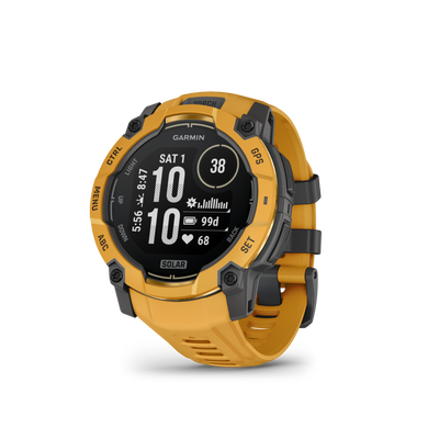 Garmin Instinct 3 – 50 mm, Solar, Sunburst z paskiem w kolorze Sunburst / Grey