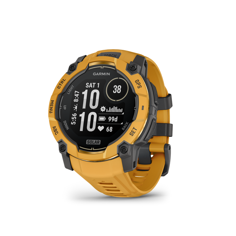 Garmin Instinct 3 – 50 mm, Solar, Sunburst z paskiem w kolorze Sunburst / Grey