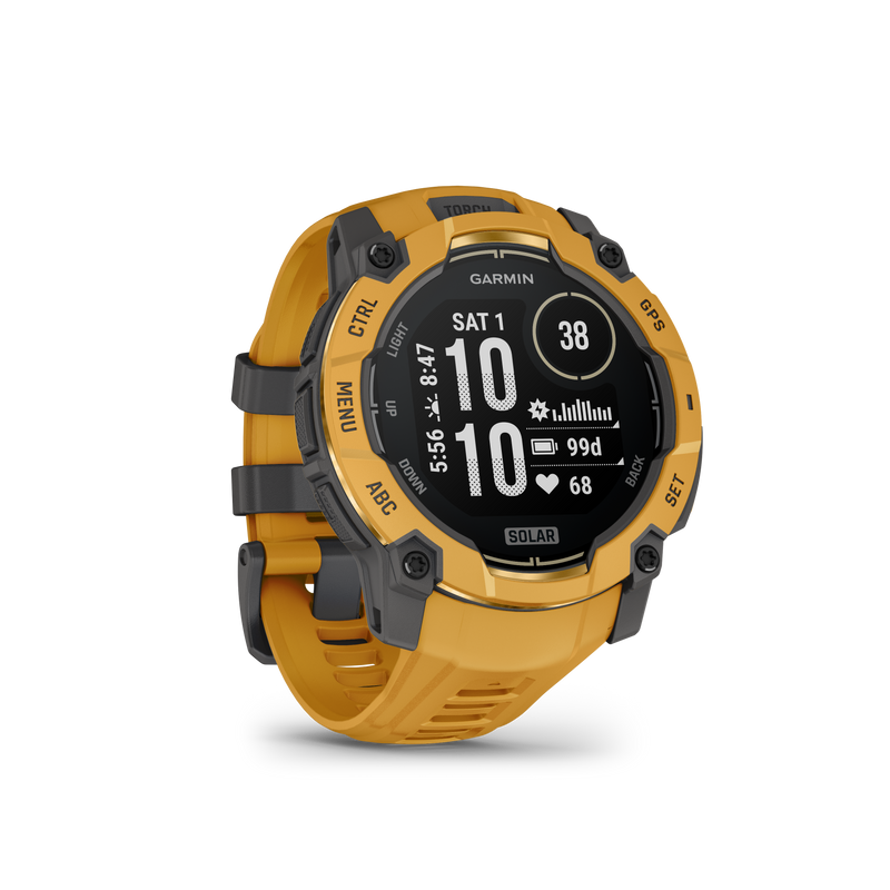Garmin Instinct 3 – 50 mm, Solar, Sunburst z paskiem w kolorze Sunburst / Grey