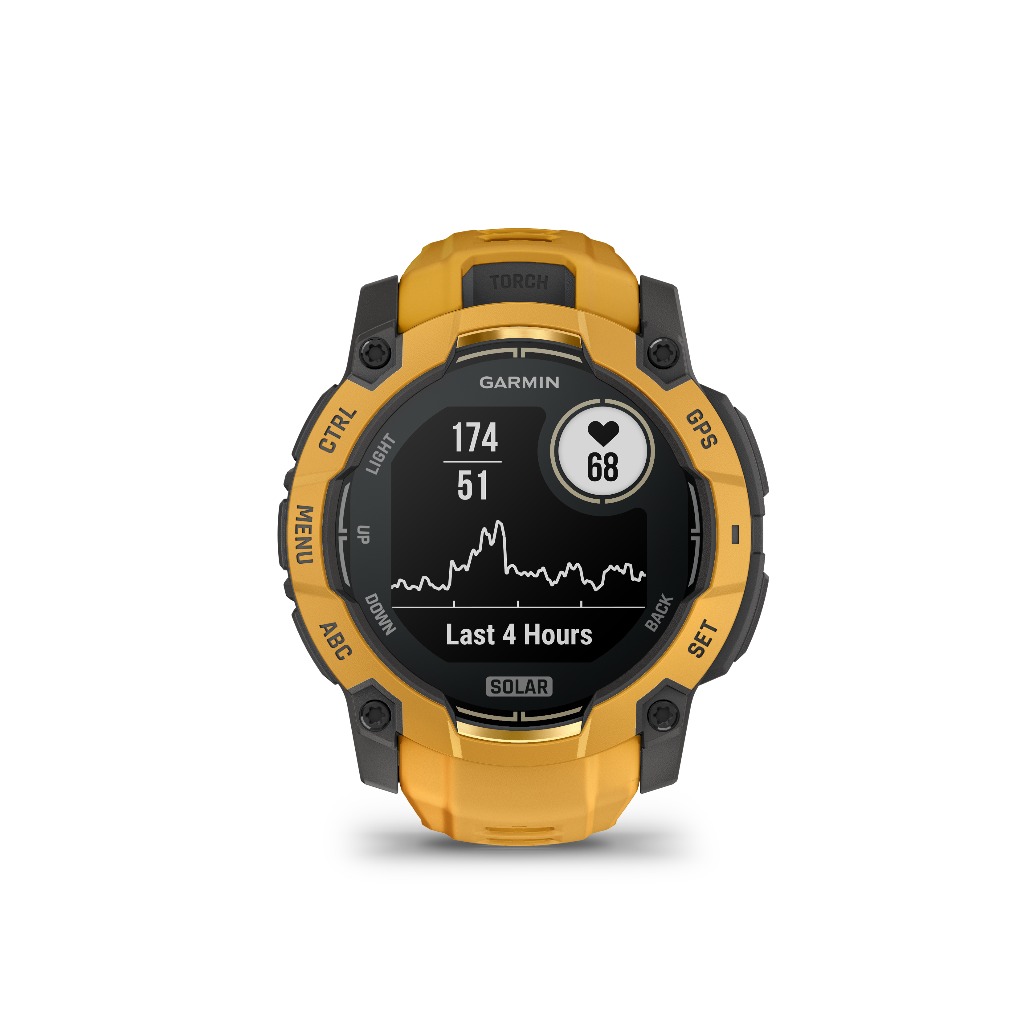 Garmin Instinct 3 – 50 mm, Solar, Sunburst z paskiem w kolorze Sunburst / Grey
