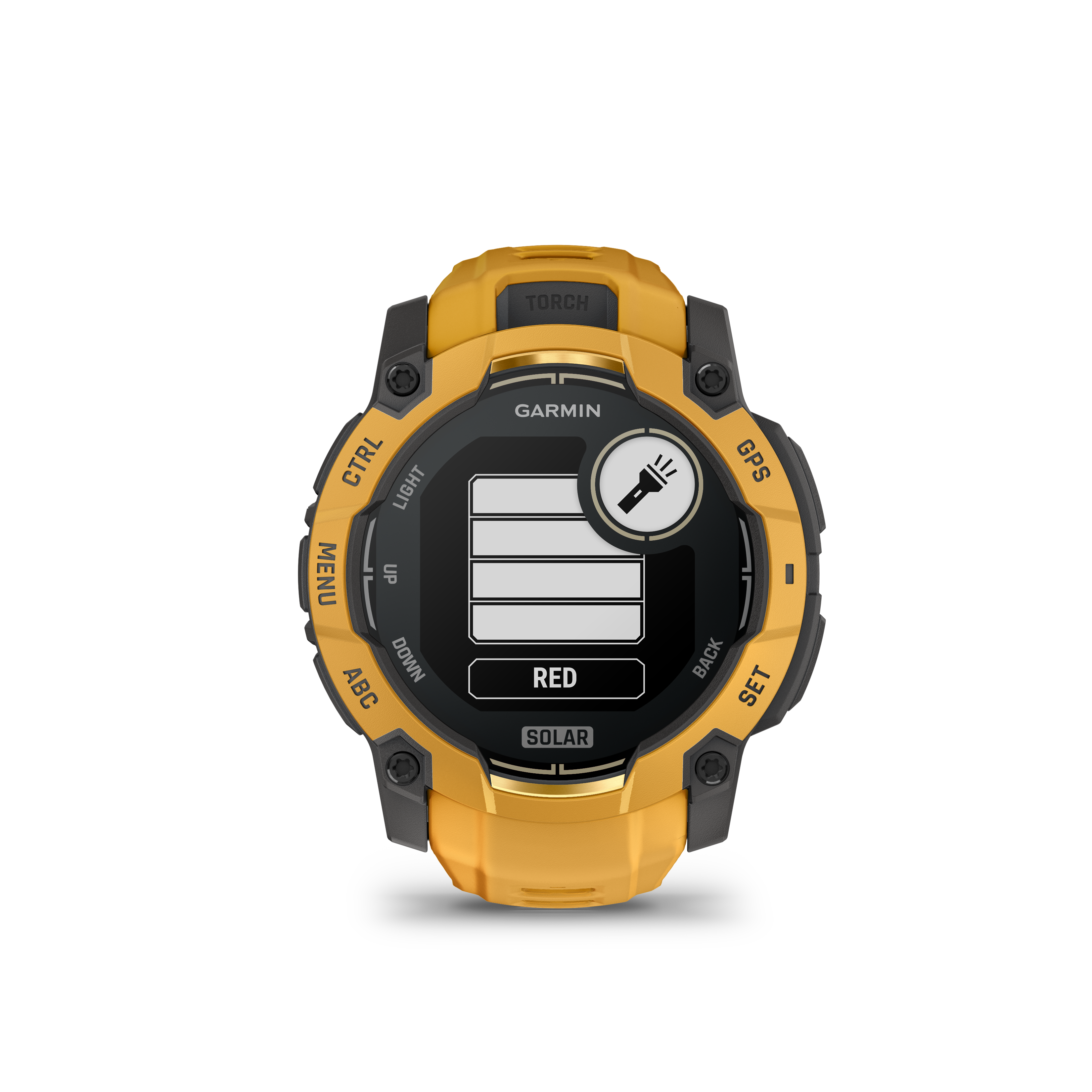 Garmin Instinct 3 – 50 mm, Solar, Sunburst z paskiem w kolorze Sunburst / Grey