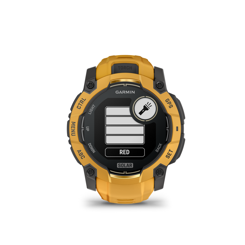 Garmin Instinct 3 – 50 mm, Solar, Sunburst z paskiem w kolorze Sunburst / Grey
