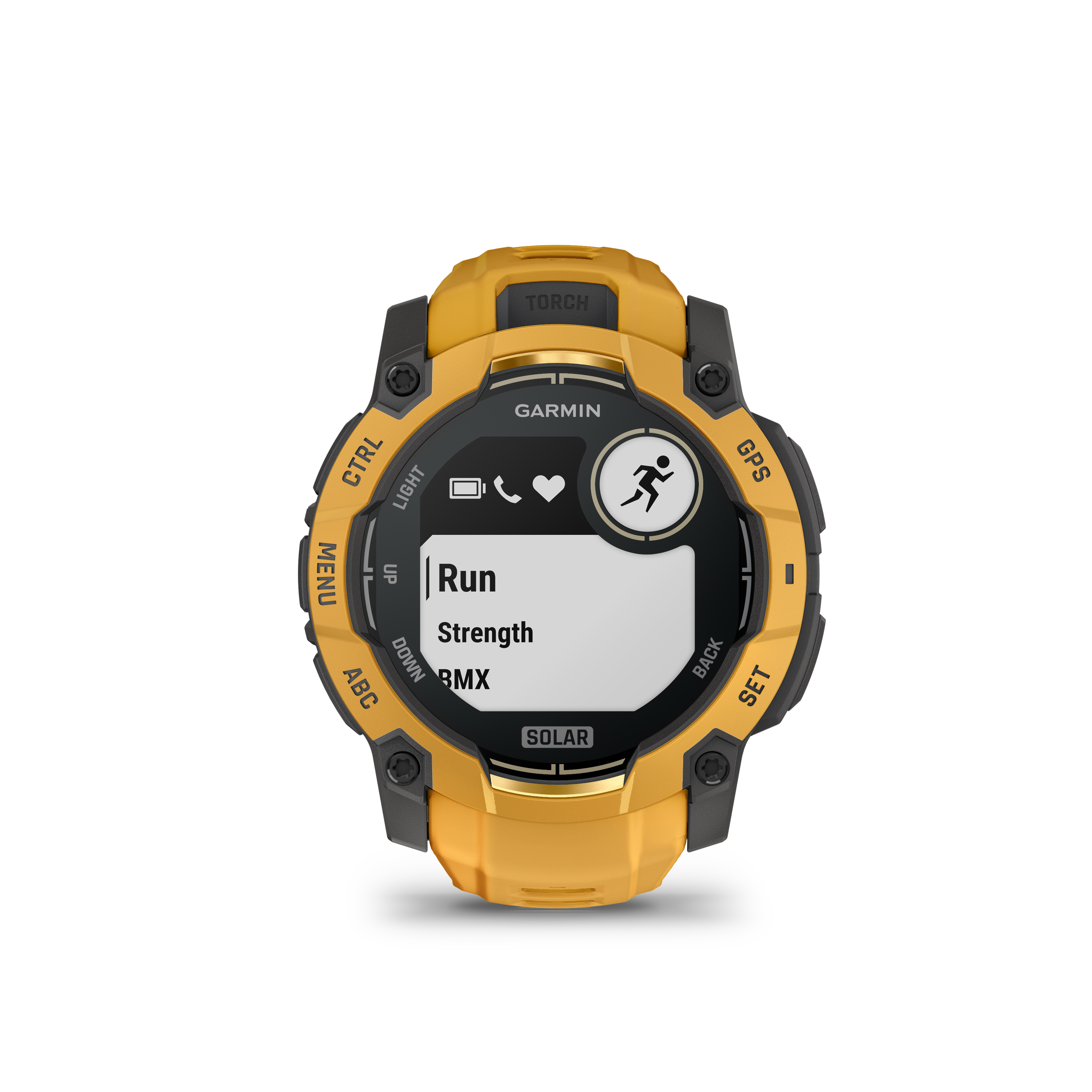 Garmin Instinct 3 – 50 mm, Solar, Sunburst z paskiem w kolorze Sunburst / Grey