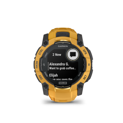 Garmin Instinct 3 – 50 mm, Solar, Sunburst z paskiem w kolorze Sunburst / Grey