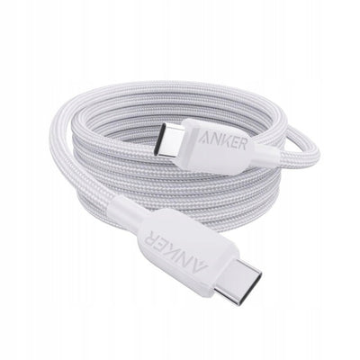Anker Kabel 310 Pleciony, USB-C do USB-C, 240W, 1.8m, Biały