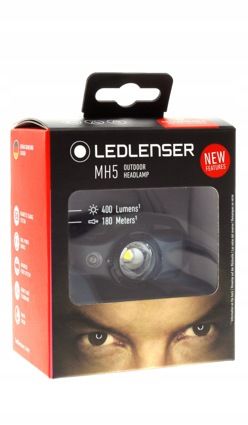 Ledlenser MH5 latarka czołowa 400lm czołówka do biegania