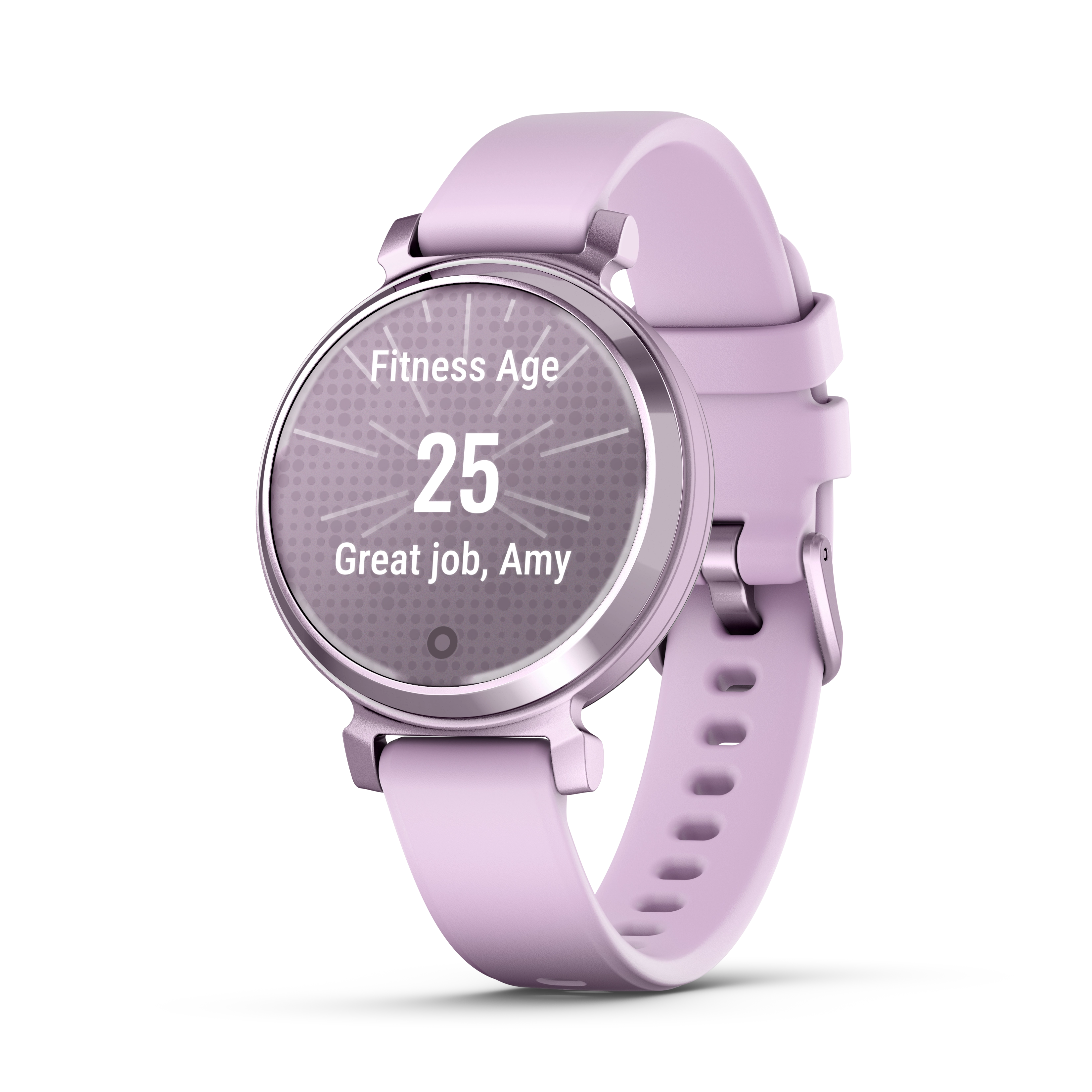 Garmin Lily 2 Metallic Lilac z paskiem silikonowym w kolorze Lilac