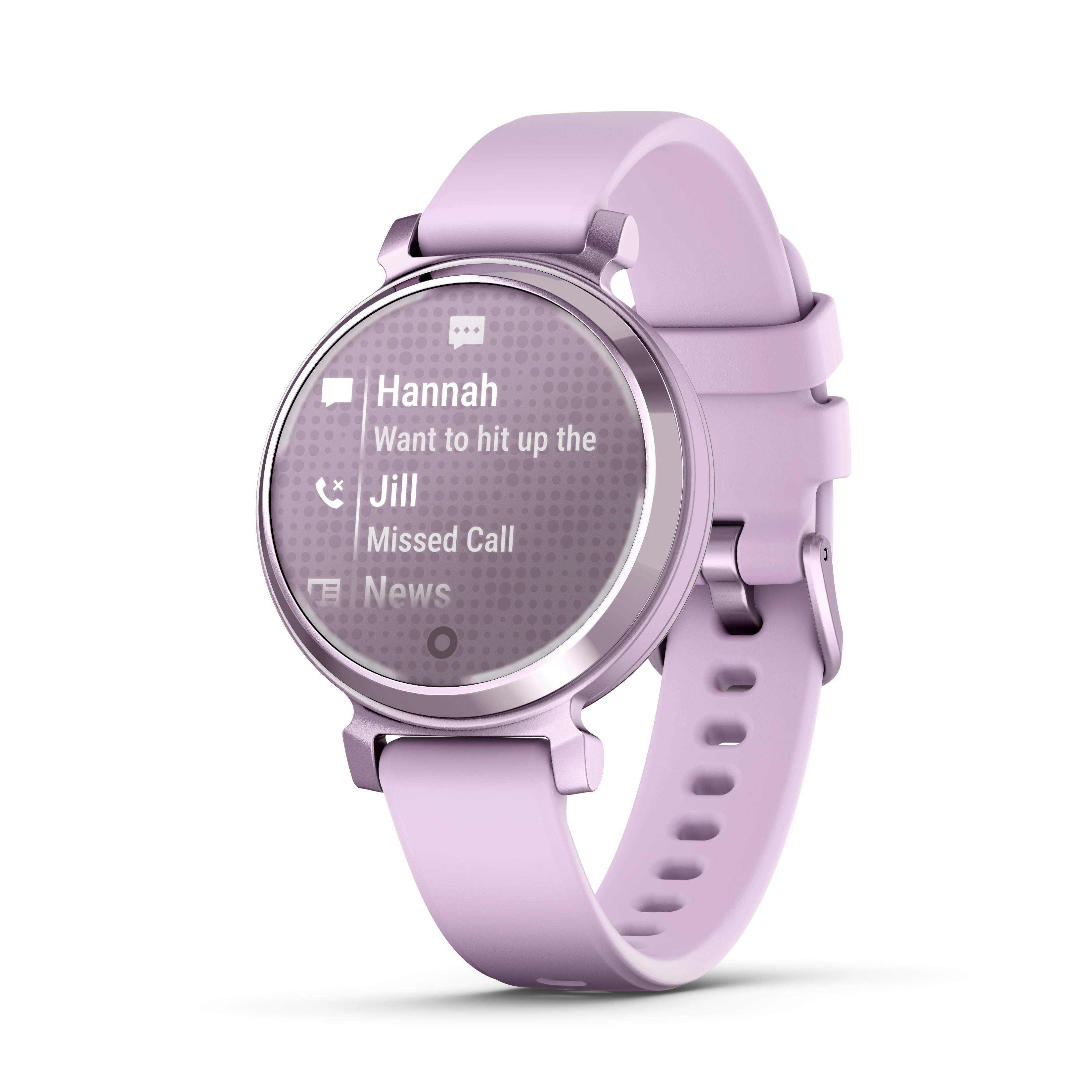 Garmin Lily 2 Metallic Lilac z paskiem silikonowym w kolorze Lilac