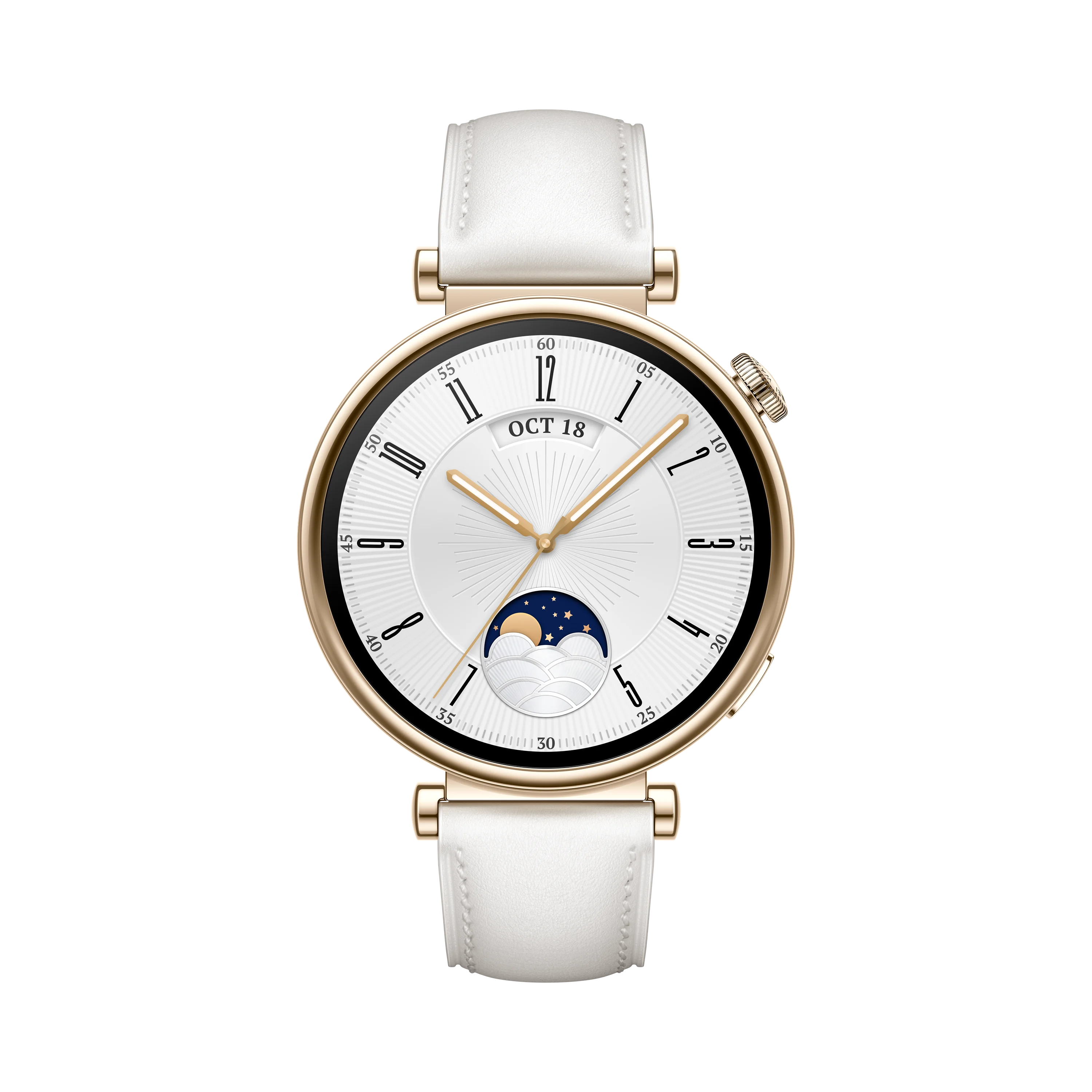 HUAWEI WATCH GT 4 41mm Classic elegancki smartwatch damski biały złota koperta