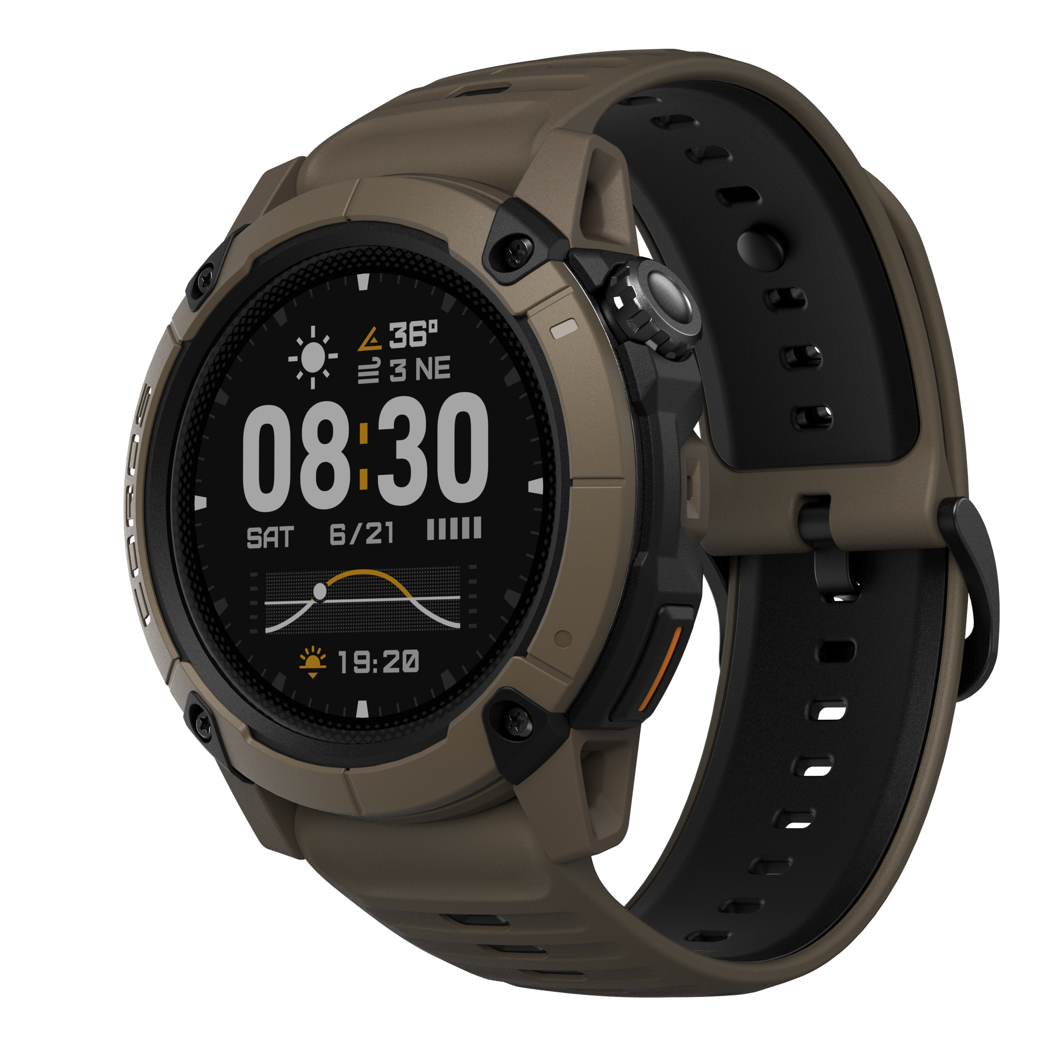 COROS NOMAD – zegarek sportowy, 48 mm, Brązowy