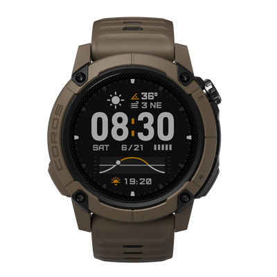 COROS NOMAD – zegarek sportowy, 48 mm, Brązowy