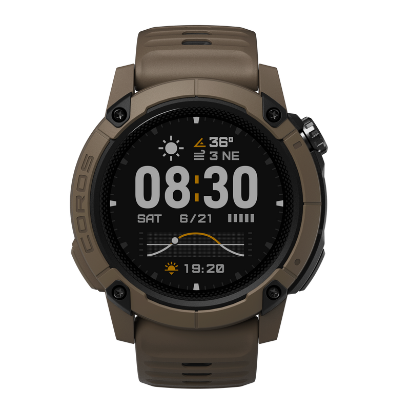 COROS NOMAD – zegarek sportowy, 48 mm, Brązowy