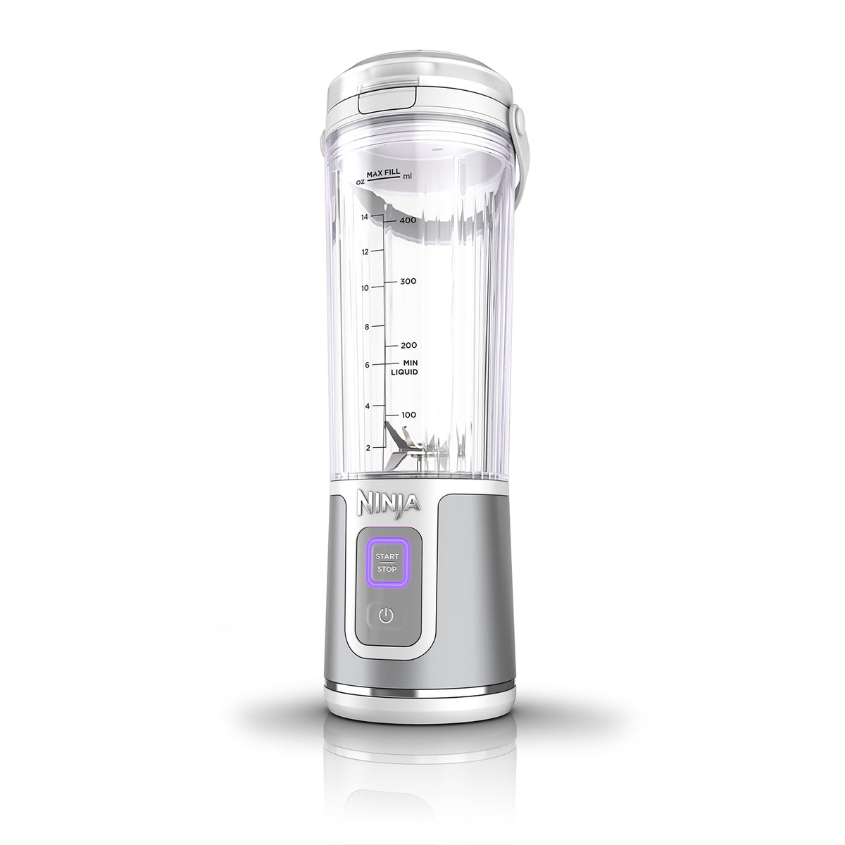 Ninja BC151EUWH - Bezprzewodowy blender kielichowy, 0,53 l, Srebrny