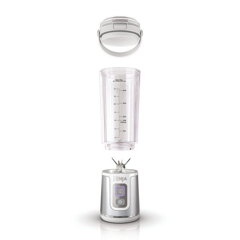 Ninja BC151EUWH - Bezprzewodowy blender kielichowy, 0,53 l, Srebrny