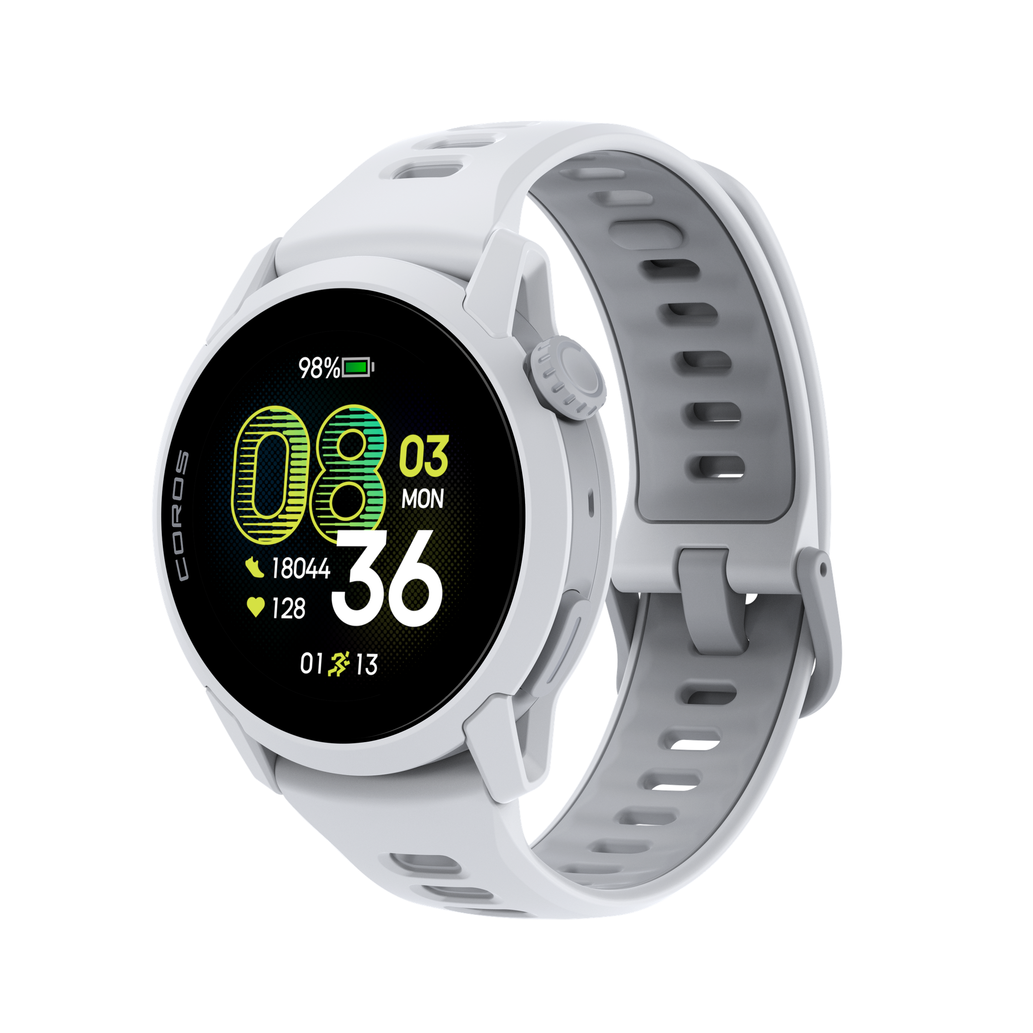 COROS PACE 4 – zegarek sportowy, 43 mm, Biały, pasek silikonowy