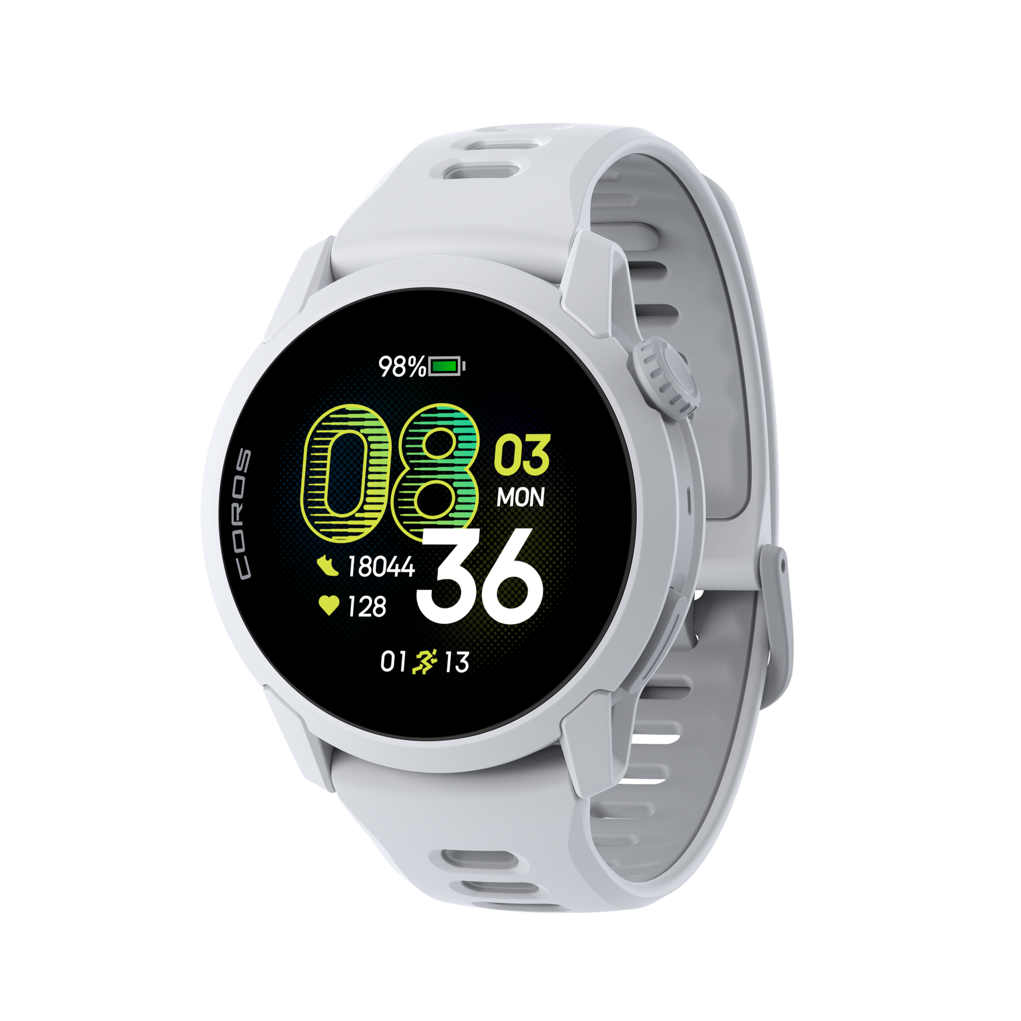 COROS PACE 4 – zegarek sportowy, 43 mm, Biały, pasek silikonowy