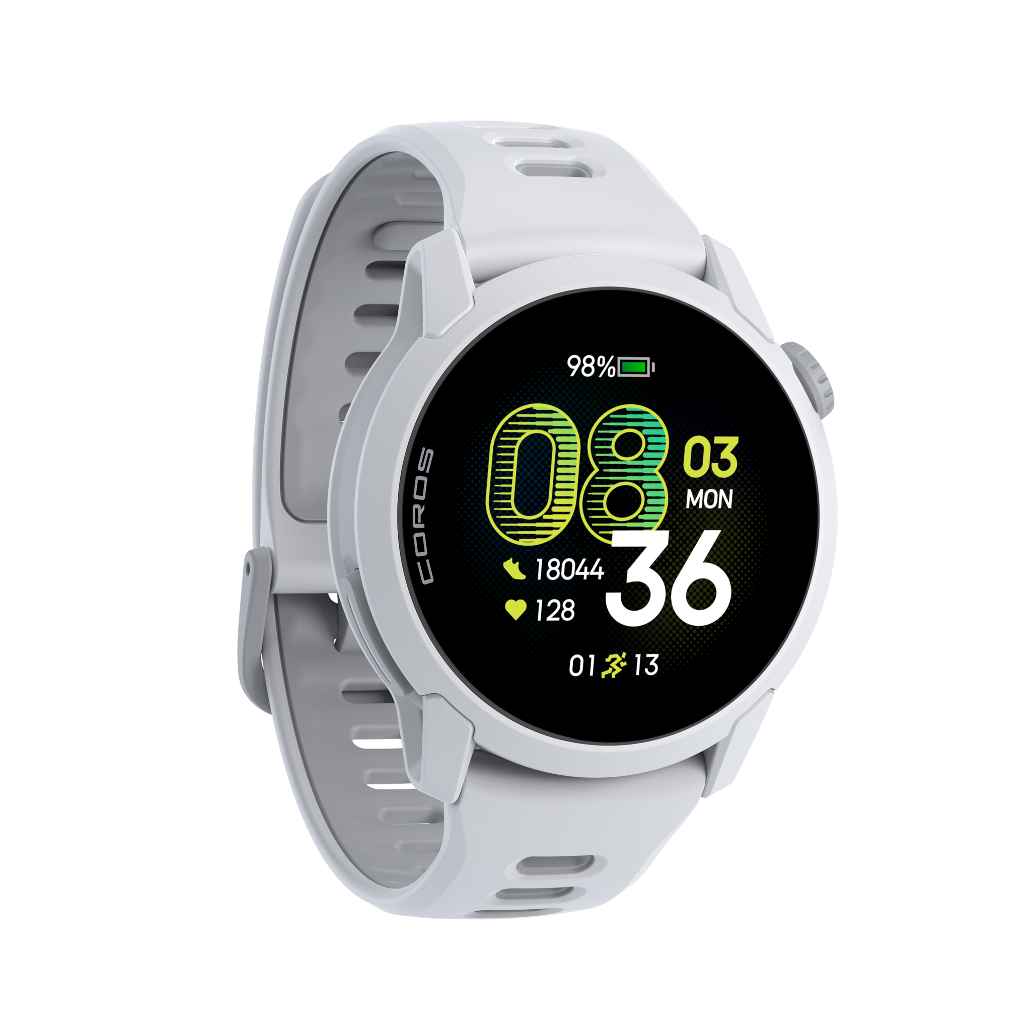 COROS PACE 4 – zegarek sportowy, 43 mm, Biały, pasek silikonowy
