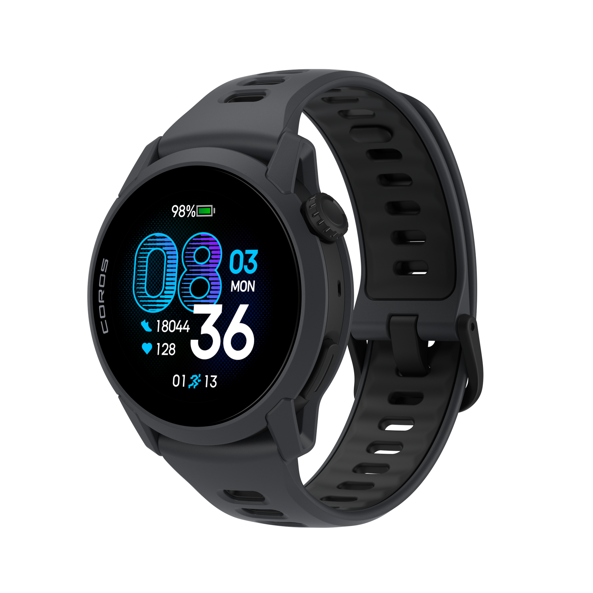 COROS PACE 4 – zegarek sportowy, 43 mm, Czarny, pasek silikonowy