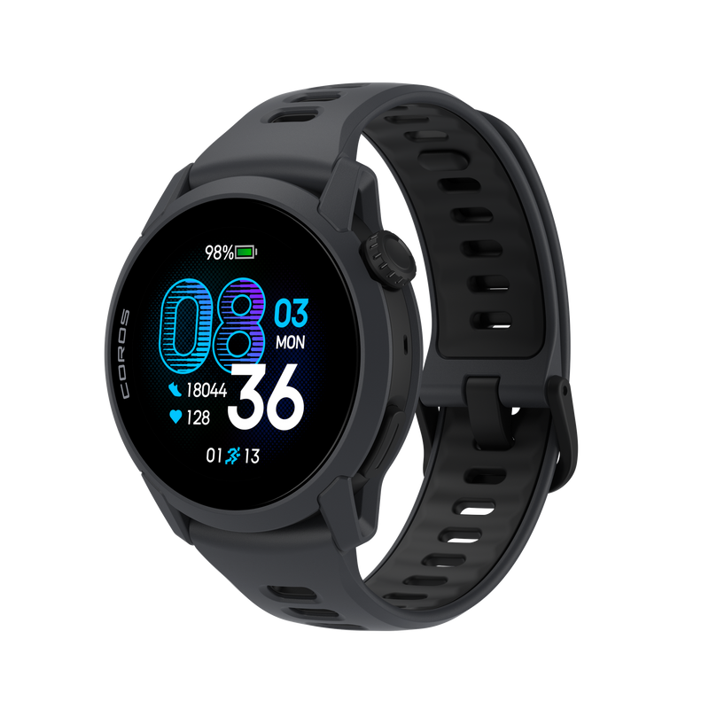 COROS PACE 4 – zegarek sportowy, 43 mm, Czarny, pasek silikonowy