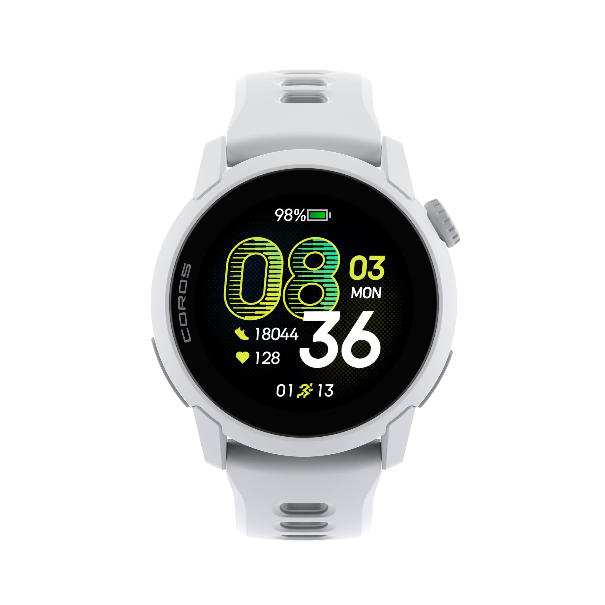 COROS PACE 4 – zegarek sportowy, 43 mm, Biały, pasek silikonowy