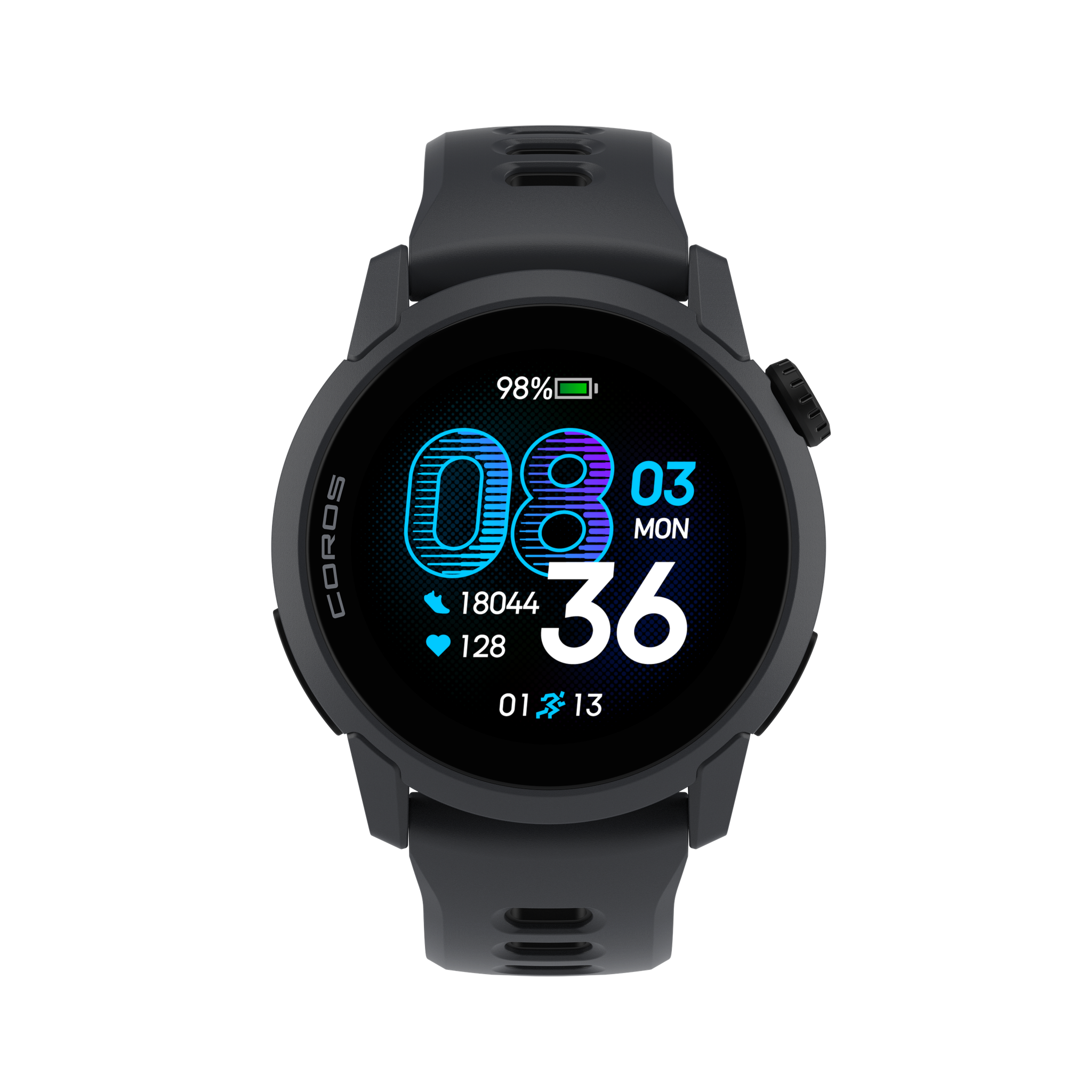 COROS PACE 4 – zegarek sportowy, 43 mm, Czarny, pasek silikonowy