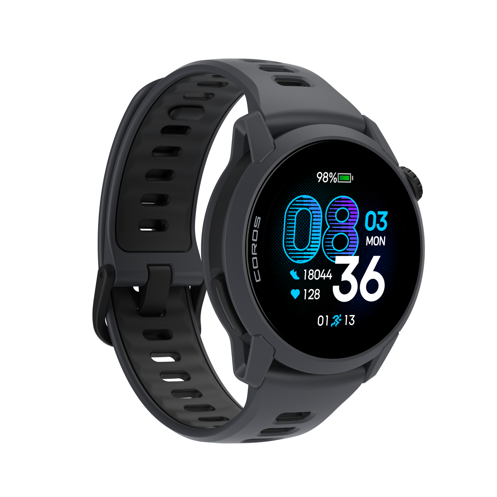 COROS PACE 4 – zegarek sportowy, 43 mm, Czarny, pasek silikonowy