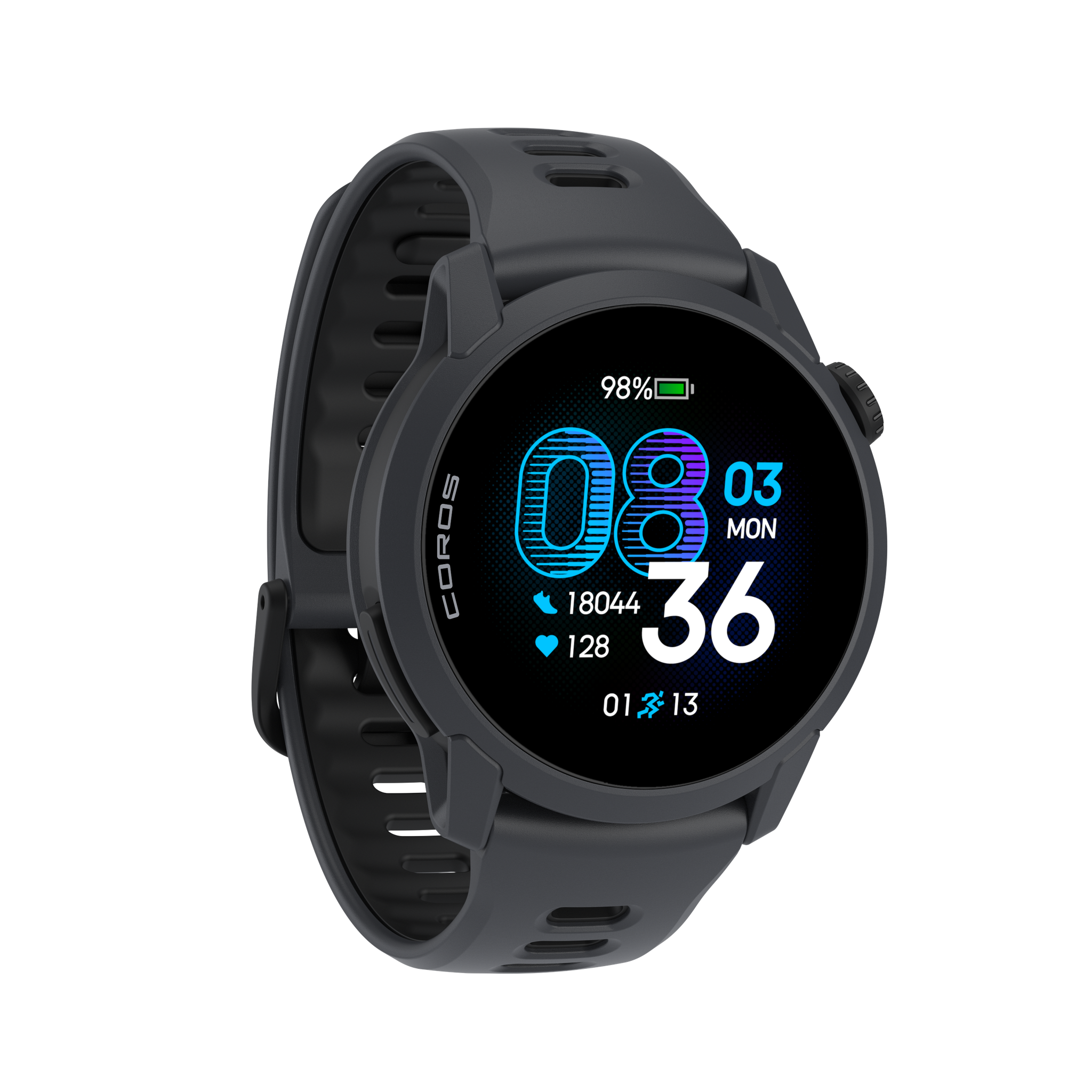 COROS PACE 4 – zegarek sportowy, 43 mm, Czarny, pasek silikonowy
