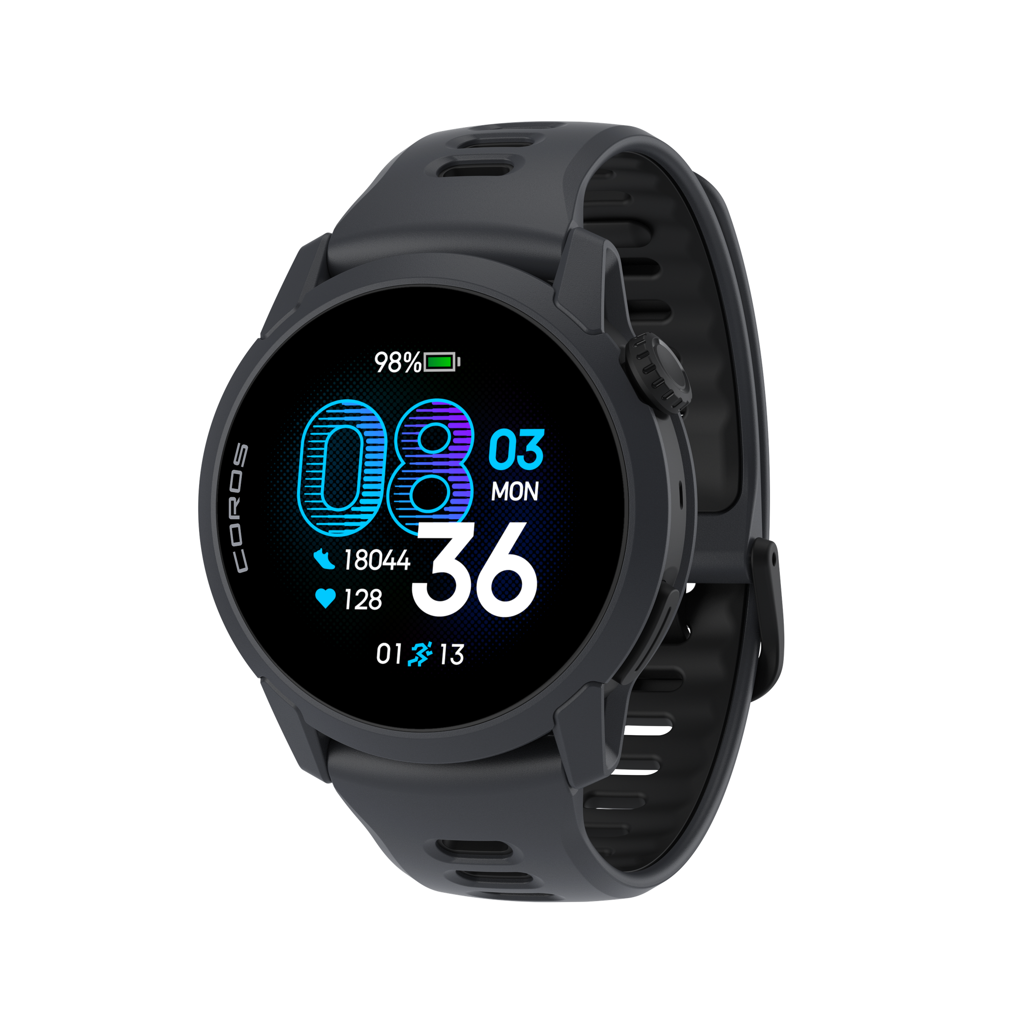 COROS PACE 4 – zegarek sportowy, 43 mm, Czarny, pasek silikonowy