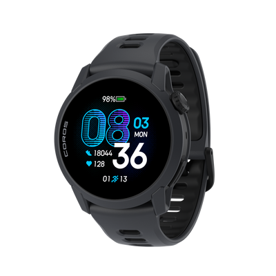 COROS PACE 4 – zegarek sportowy, 43 mm, Czarny, pasek silikonowy